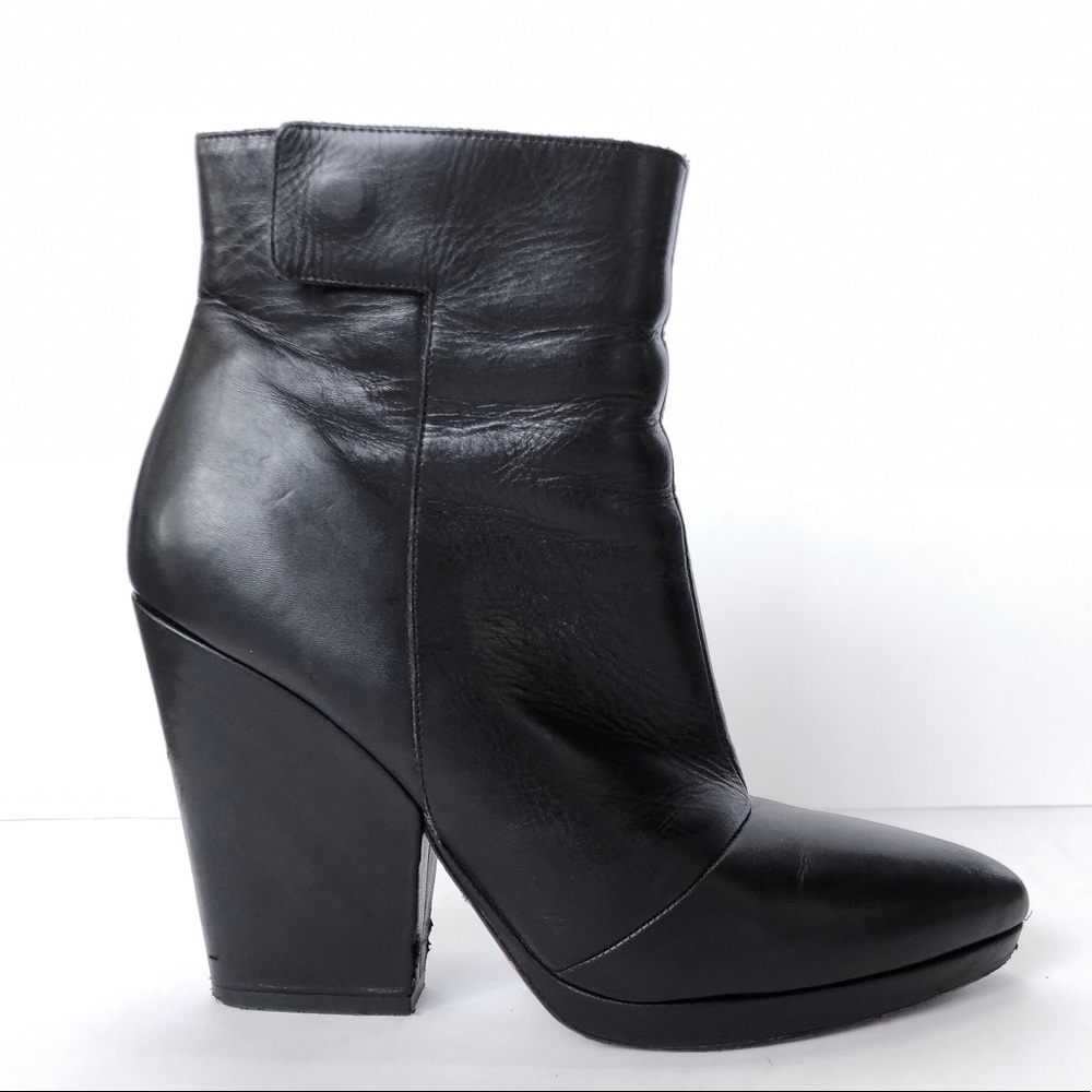Vince Luisa Leather Ankle Boot, Black